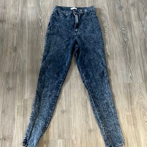 Vibrant High Waist Dark Stonewashed Skinny Jeans size 11